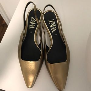 Gold shoes